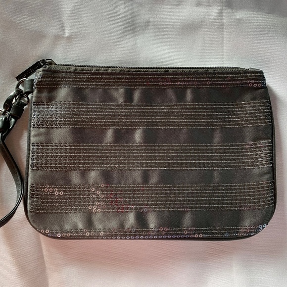 Bath and Body Works Metallic Black / Gray Wristlet! - Picture 1 of 5